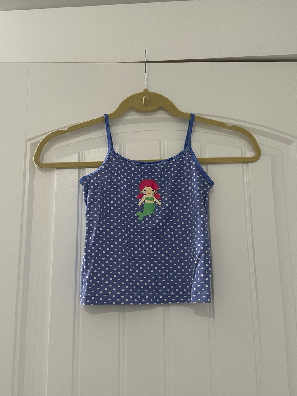 Gymboree Mermaid Graphic Polka Dot Cami Tank Camisole Top Sz 5-6 Mermaid Magic
